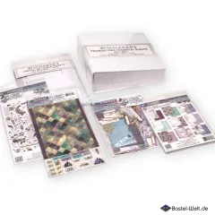 Produktübersicht des Bundles aus anderem Blickwinkel mit Albumzubehör und Stanzteilen