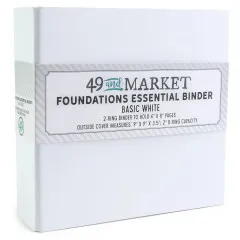 Weißer 2-Ring-Ordner „Foundations Essential Binder“ für 6x8-Seiten