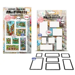 Stamps & Dies - Postcards of Cheer - Joyful Cutouts by Autour De Mwa & Co