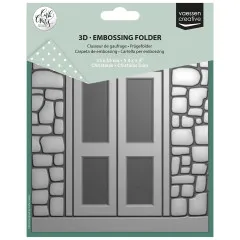 Vaessen Creative - Embossing Folder - Christmas Door by Carla Creates