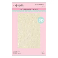 Verpackungsvorderseite mit geprägtem Knopf-Muster (unterschiedliche Knopfformen) in Cremeweiß, Haberdashery Buttons