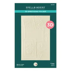 Verpackungsvorderseite mit geprägtem Motiv aus Bilderrahmen, handschriftlichem Brieftext und Farnzweigen in Cremeweiß, Ode to a Poet