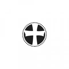 Holzstempel rund - Kreuz