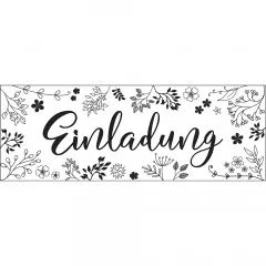 Holzstempel - Einladung