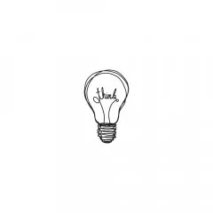 Holzstempel - Glühbirne