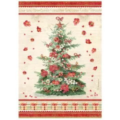Stamperia Rice Paper - Classic Christmas - Tree