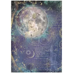 Stamperia Rice Paper - Cosmos - Moon by Cristina Radovan