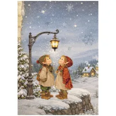Stamperia Rice Paper - Silent Night - Street Lamp