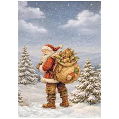Stamperia Rice Paper - Silent Night - Santa Claus