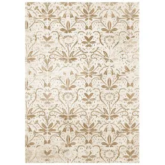 A6 Reispapier mit geometrischem Rankenmuster in Creme und Beige Tönen