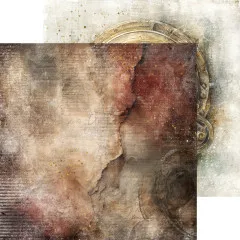 Strukturpapier mit rissiger Beige-Rot-Textur