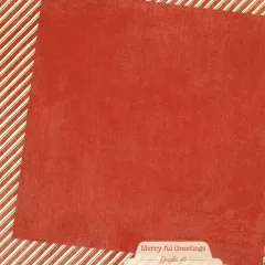 Rote Fläche mit diagonalen roten und cremefarbenen Streifenmuster am linken Rand des Papiers