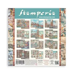 Rückseite des 8x8 Paper Packs Furry Friends 2 mit Übersicht aller Designpapiere