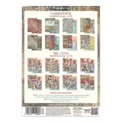 Rückseite des Junk Journals mit Übersicht aller Cardstock- und Die-Cut-Seiten