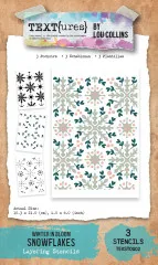 TEXT{ures} - Layering Stencil Set - Winter in Bloom - Snowflakes by Lou Collins