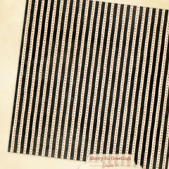 Schwarze und weiße vertikale Streifen mit roten und grünen Polka-Dots Pattern auf Papierblatt