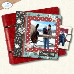 Comfy Cozy Stanzschablonen angewendet auf einem roten Memory Binder