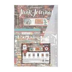 Rückseite der Art Journaling Selection mit Inhaltsübersicht und Junk-Journal-Cover