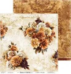 Craft O'Clock Shades Of Nature Bogen 1 mit herbstlichen Blumenbouquets und Ornament-Hintergrund