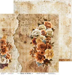Craft O'Clock Shades Of Nature Bogen 2 mit Spitzenmuster, Grunge-Effekt und Blumenarrangements