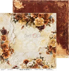 Craft O'Clock Shades Of Nature Bogen 3 mit dekorativem Barock-Muster in Rostrot und Cremetönen