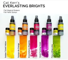Die fünf Magical-Shaker-Döschen neben den passenden Fabio-Sprays und Farbmustern