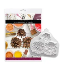 Katy Sue Designs Silikonform Sculpted Peonies in Originalverpackung