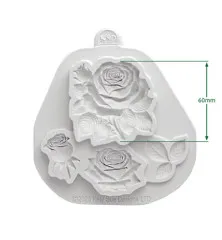 Katy Sue Silikonform Sculpted Roses mit Maßangabe 60 mm