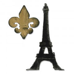 Bigz Die - Fleur de Lis and Eiffel Tower