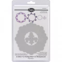 Framelits Die Set - Frame, Circle mit Fleur de Lis Edging