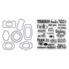 Framelits Die Set w/Stamps - Phrases