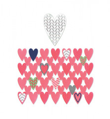 Thinlits Die - Card Front, Hearts w/Layering Shapes