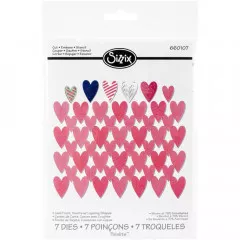 Thinlits Die - Card Front, Hearts w/Layering Shapes