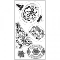 Interchangeable Clear Stamps - Christmas Greetings, Ornament + T