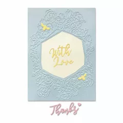 Impresslits Embossing Folder - Frame Floral Hexagon