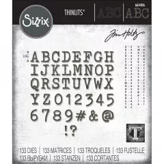 Thinlits Die Set by Tim Holtz - Alphanumeric Tiny Type Upper