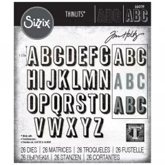 Thinlits Dies by Tim Holtz - Alphanumeric Shadow Upper