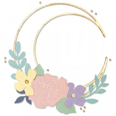 Thinlits Die Set - Floral Crescent Moon Frame