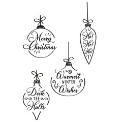 Sizzix Clear Stamps Set - Christmas Baubles