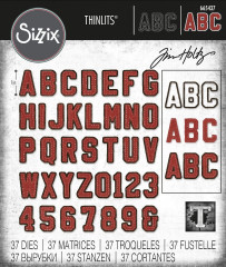 Thinlits Die Set by Tim Holtz - Alphanumeric Varsity