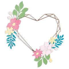 Thinlits Die Set - Floral Geo Heart Frame