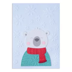 Thinlits Die w/Embossing Folder - Cozy Bear