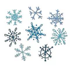 Thinlits Die Set by Tim Holtz - Scribbly Snowflakes