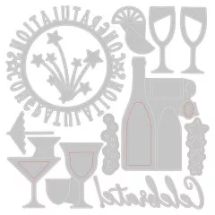 Thinlits Die Set - Bottles and Glasses