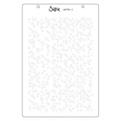 Sizzix Stencil Schablone mit Schneeflocken- oder Punktemuster A6