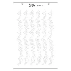 Sizzix Stencil Schablone mit Sternen-Muster im Format A6