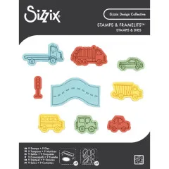 Sizzix - Clear Stamps with Cutting Dies - Cars and Trucks