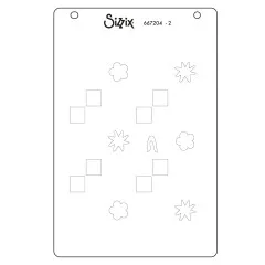 Sizzix Schablone 2 mit Blütenmotiven und kleinen Formen