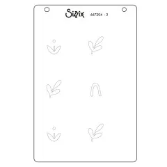 Sizzix Schablone 3 mit feinen Blatt- und Pflanzendetails