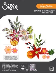 Sizzix - Clear Stamps with Cutting Dies - Winter Florals by Vicki Boutin